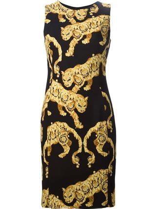 vintage versace black leopard dress|farfetch versace.